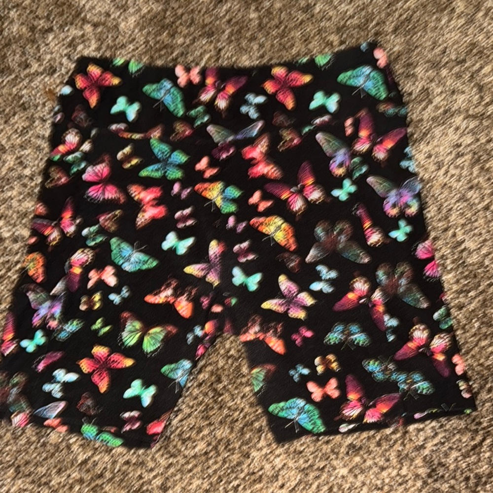 Colorful Butterfly Print Shorts